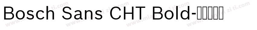 Bosch Sans CHT Bold字体转换